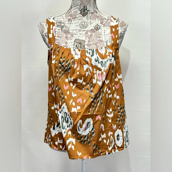 DR2 Amber abstract floral tank size S - Picture 1 of 11